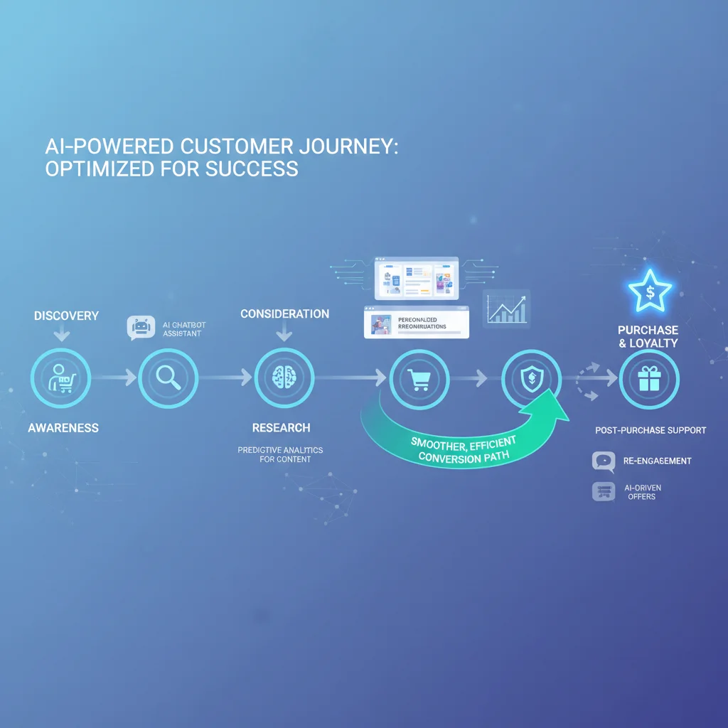 AI-enhanced customer journey map with optimized touchpoints