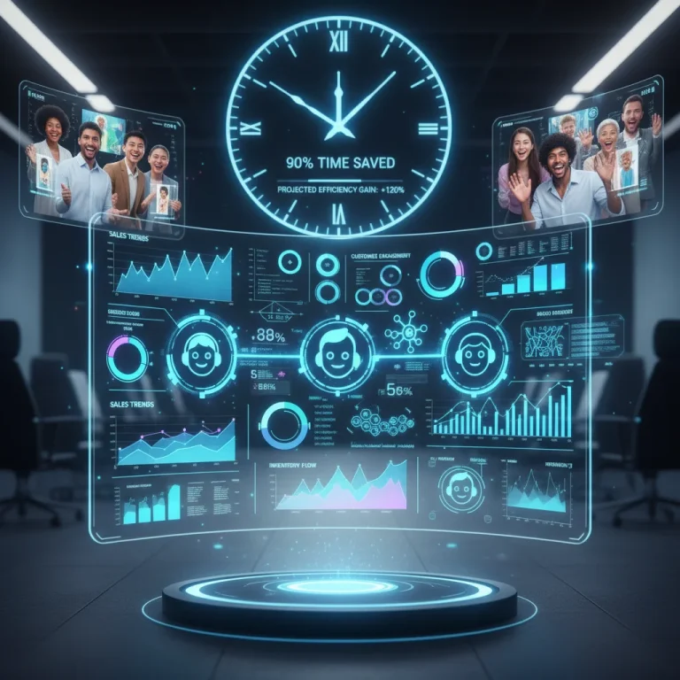 CX automation dashboard showing time savings for e-commerce businesses