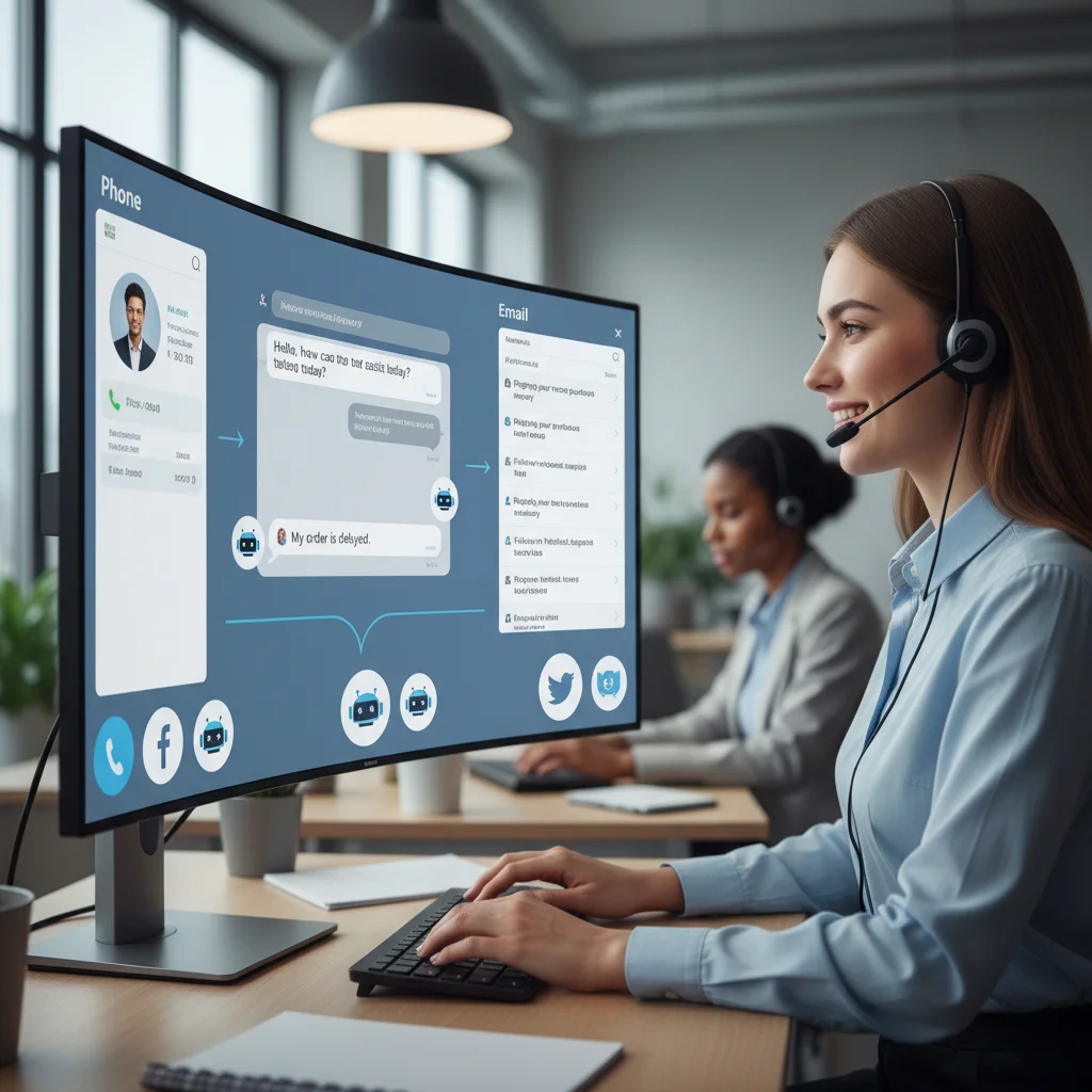 Omnichannel customer support with unified dashboard and AI assistance.