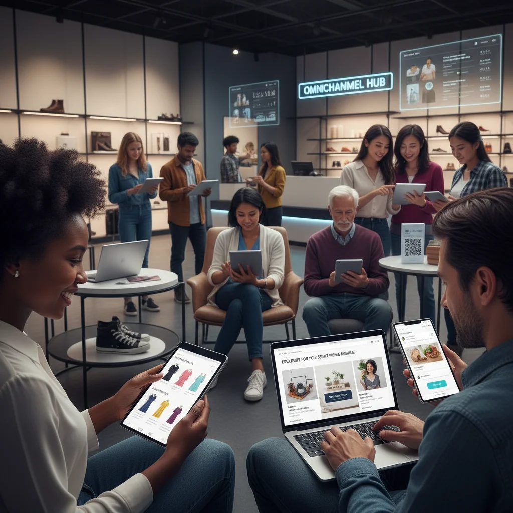 Consumers interact with diverse digital devices for omnichannel e-commerce shopping