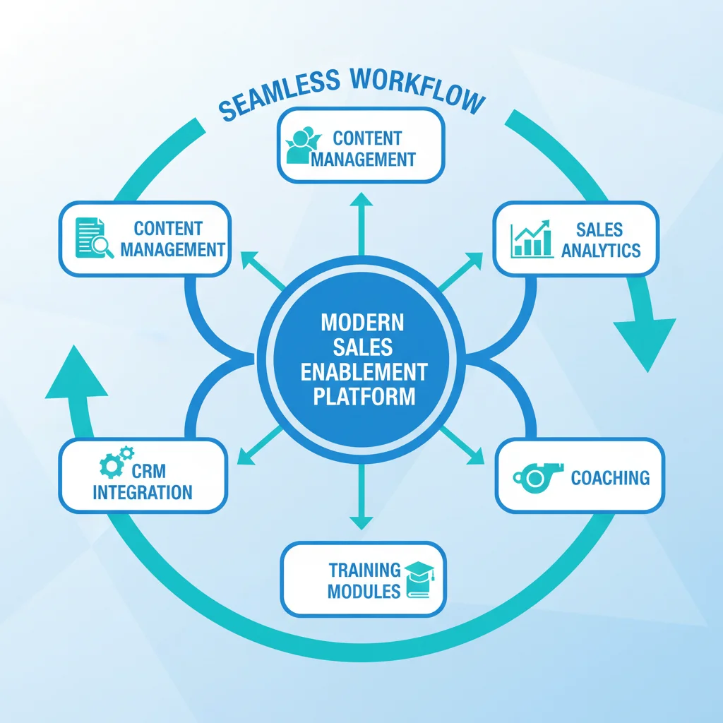 Key features of modern sales enablement platforms for optimized sales workflows.