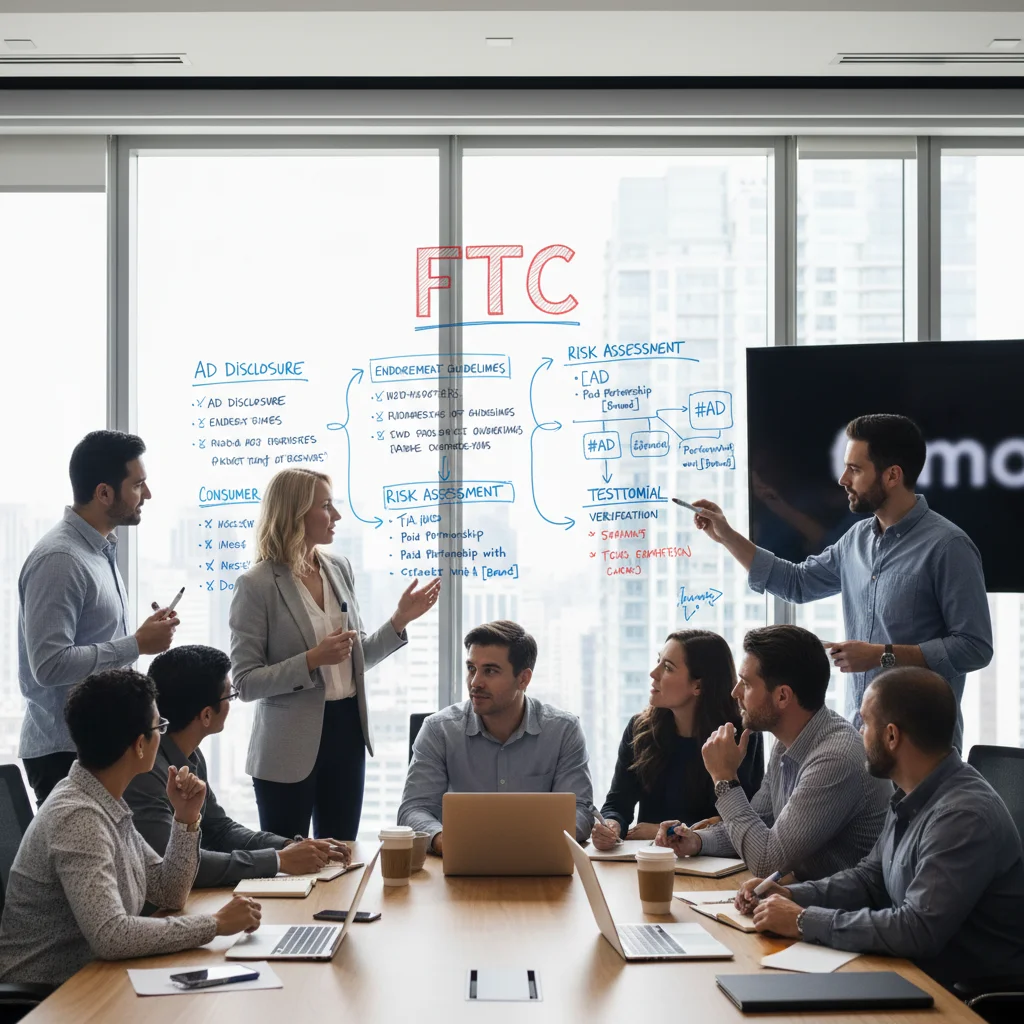Marketing team strategizing FTC compliance