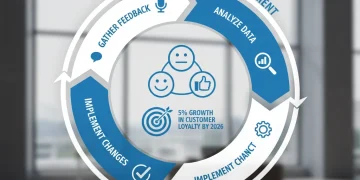 Feedback to Loyalty: Boosting US Customer CX by 5% in 2026 Infographic showing a customer experience feedback loop leading to increased loyalty and 5% growth by 2026 in the US market.