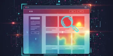 Website heatmap showing user interaction patterns for enhanced UX