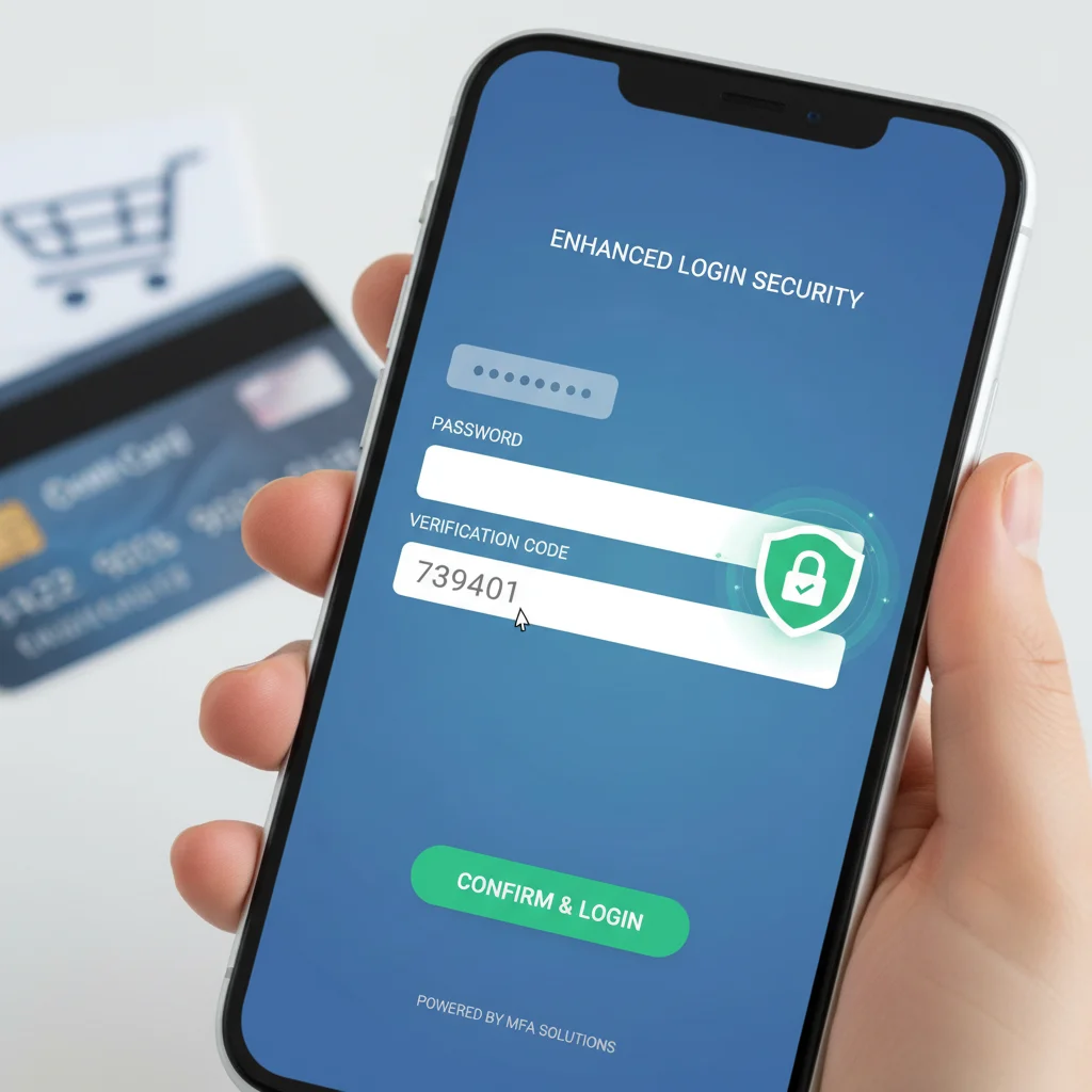 Multi-factor authentication protecting e-commerce logins